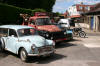 Old cars outside Aidensfield Garage 