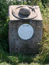 Saturn marker beside the canal 