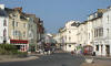 Seaton town from the sea front 
