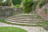 Floral steps in the formal gardens at Hestercombe 