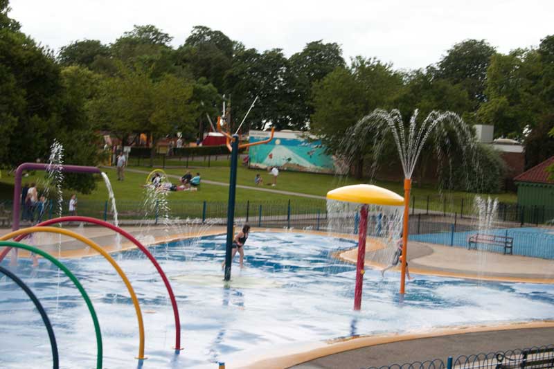 Water play area in Promenade Park, Maldon. 