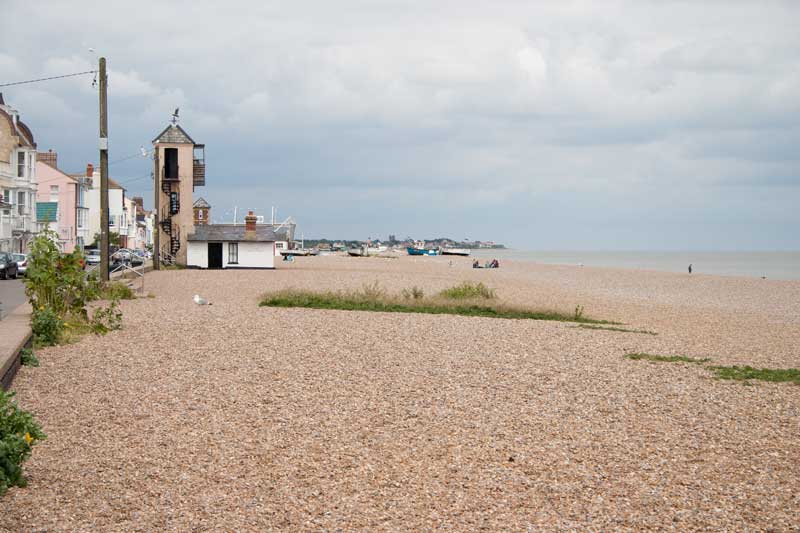 Lookout tower at Aldeburgh beach. 