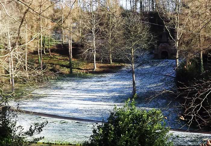 Snow at Hestercombe Gardens 