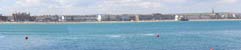 Panoramic view of Weymouth beach 