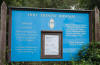 Church notice board at Bosham 