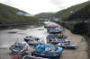 Boats in the harbour at Boscastle