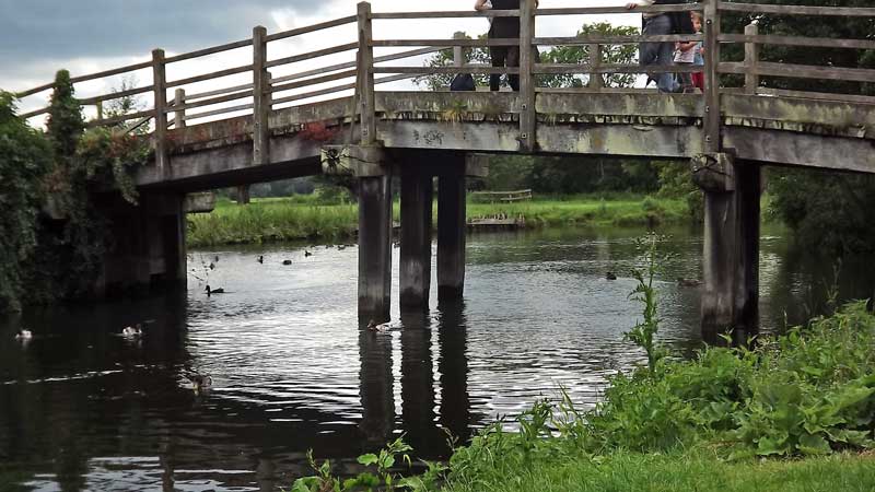 Footbridge over the River Stour at Flatford. 