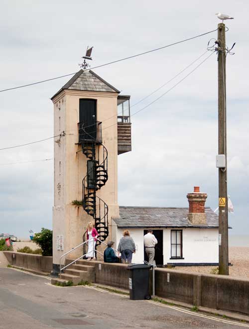 Lookout tower at Aldeburgh beach.  